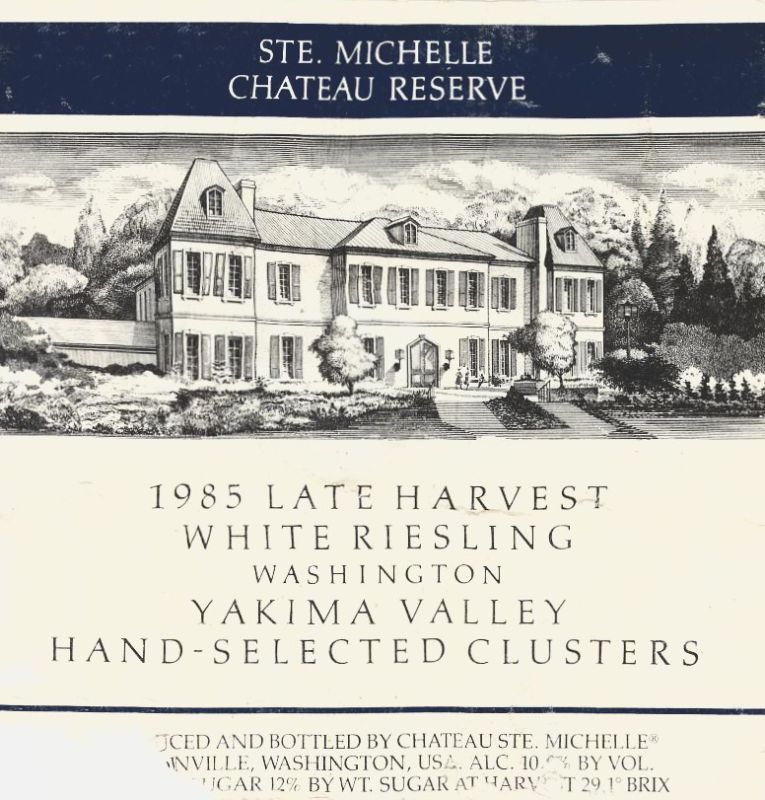 Ste Michelle_riesling late harvest 1985.jpg